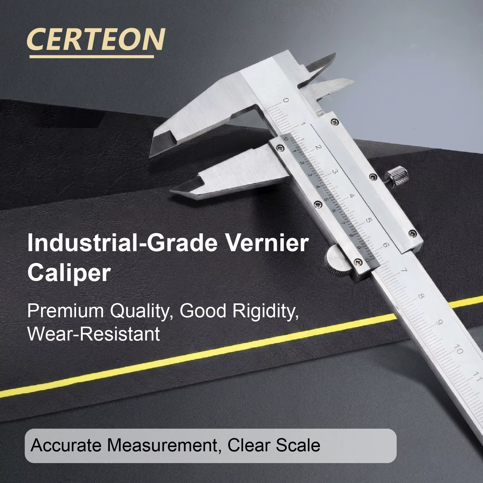 Pied à Coulisse Vernier 0-300mm Précision 0.02mm Acier Carbone Outil de Mesure Manuel Qualité Industrielle Calibre