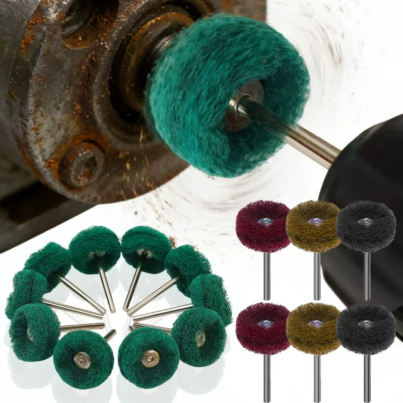 50/10 pièces Mini-brosses abrasives en nylon pour polissage