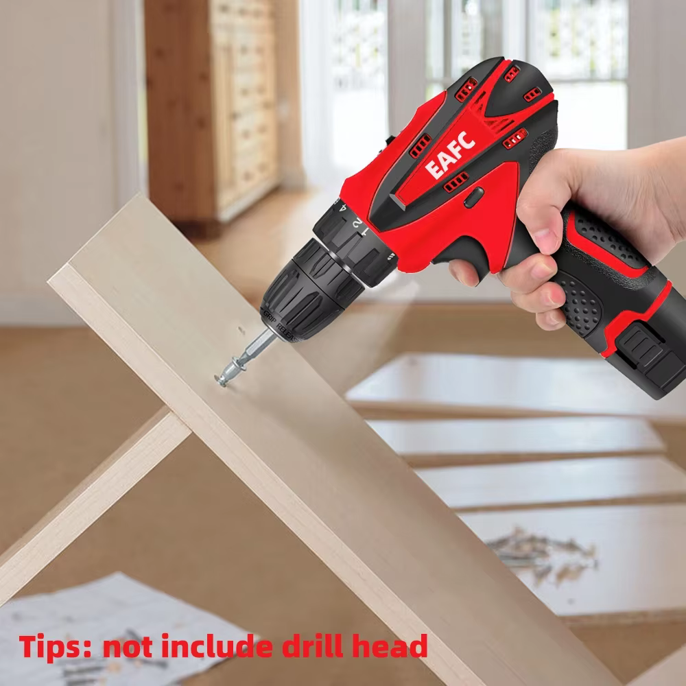 Perceuse-visseuse électrique sans fil EAFC 2 vitesses 60 N.m pour le travail du bois et le bricolage domestique – Kit de contrôle de puissance