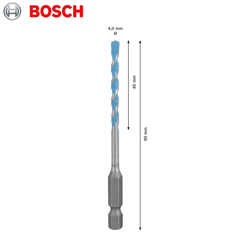 BOSCH 2608900570 EXPERT HEX-9 foret multi-construction pour perceuse à percussion 4 MM