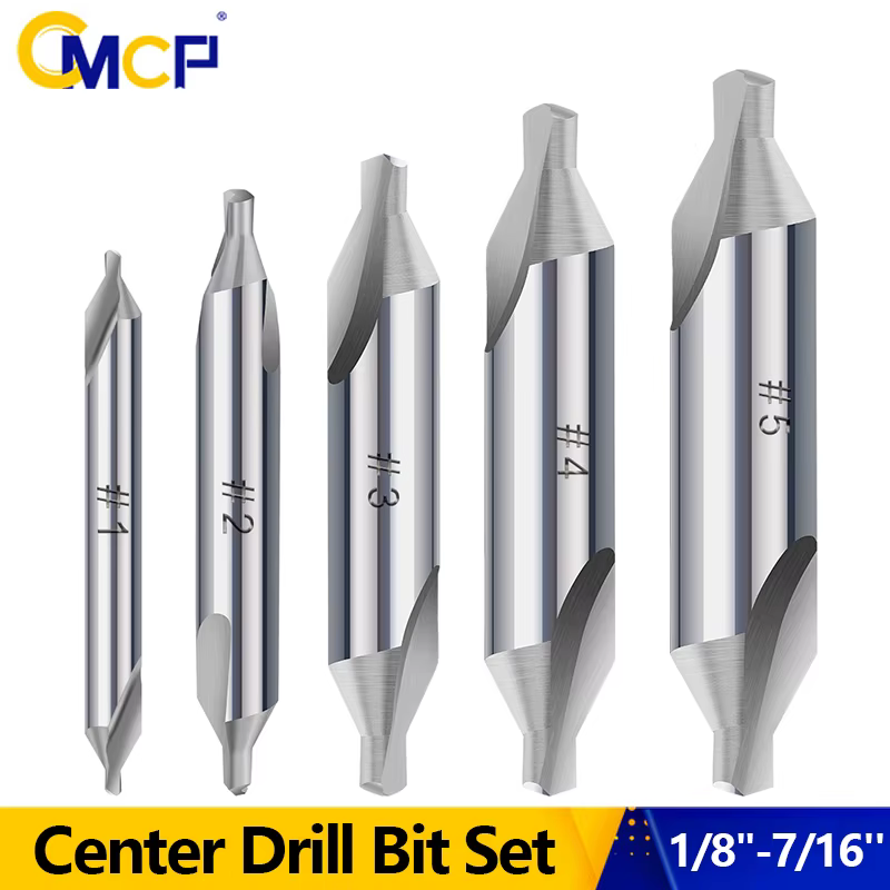 CMCP 1/5 pièces forets centraux HSS 3/64 ''-5/32'' Kit
