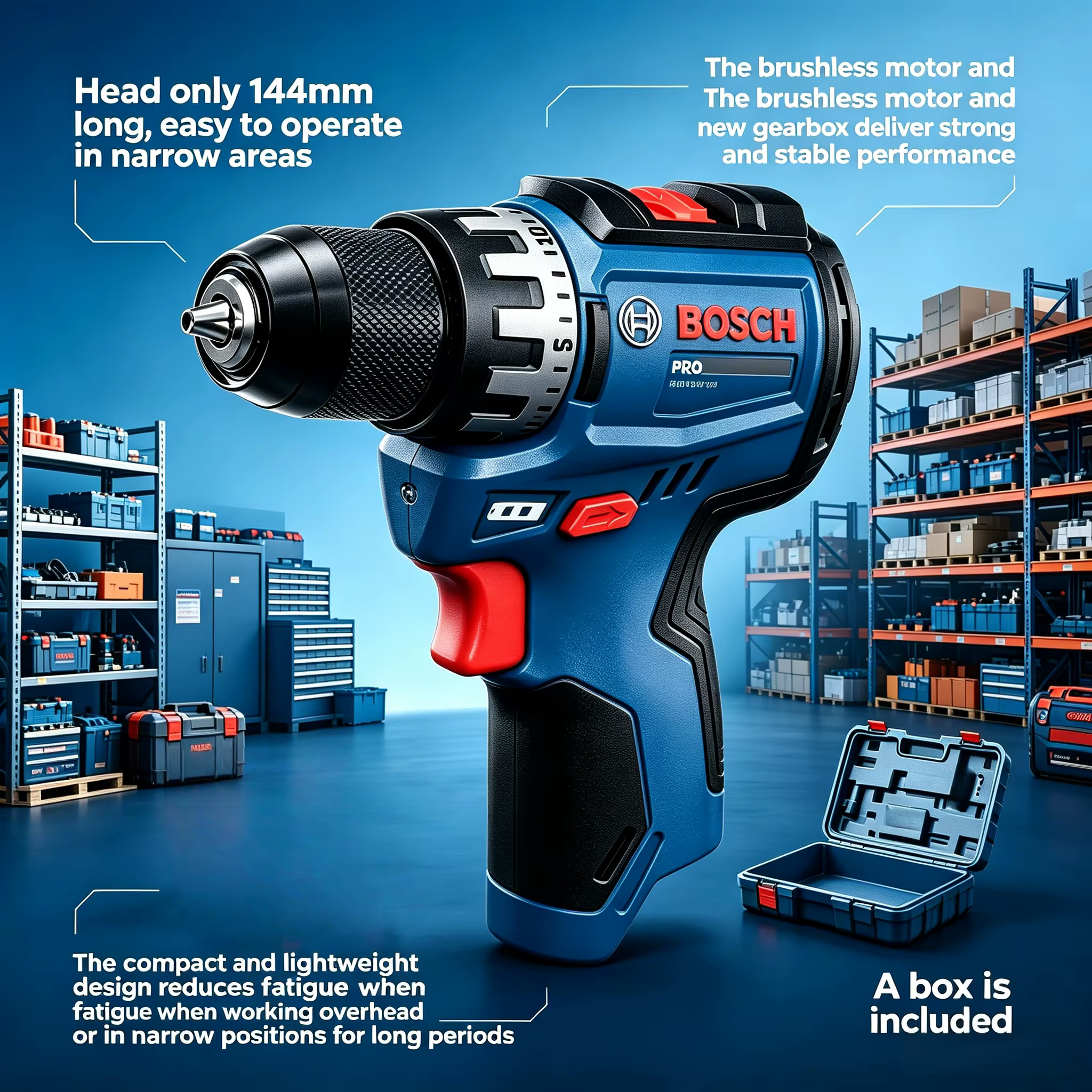 Perceuse-visseuse sans fil professionnelle BOSCH GSR 12V-31 2-en-1