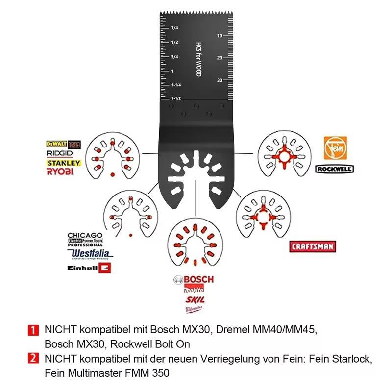 Paquet de 100 à 20 lames de scie multifonctions lame oscillante outil