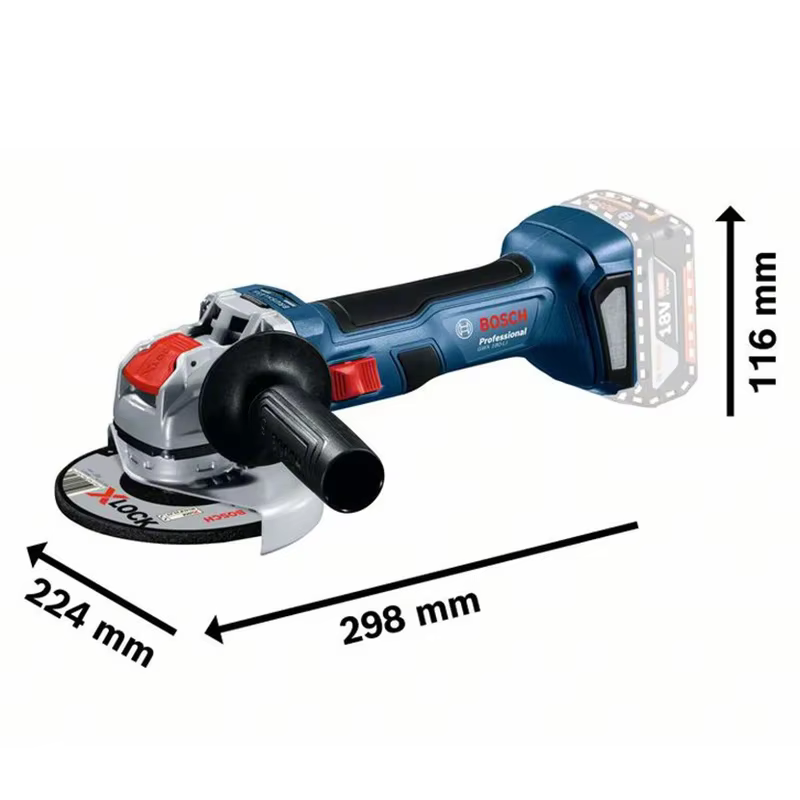 Bosch GWX180-Li 18V meuleuse d'angle sans fil système X-LOCK moteur sans brosse outil nu