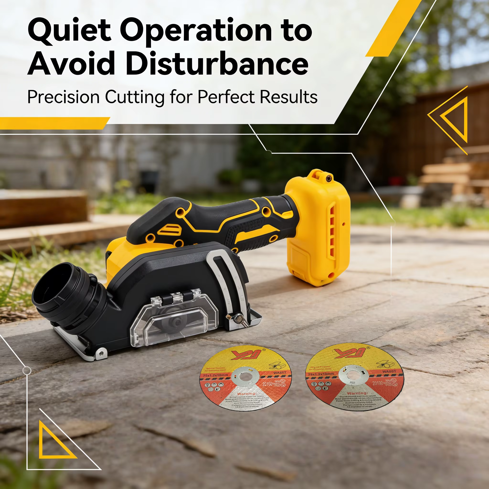 Meuleuse d'angle sans fil DEWALT A2UD 20V : Machine à meuler haute vitesse de 3 pouces (76 mm) 20000 tr/min