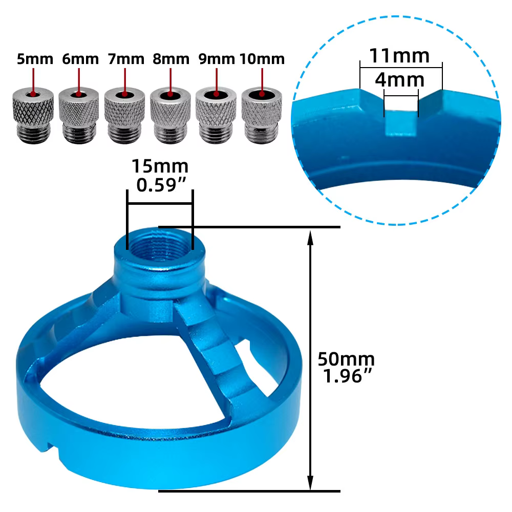 Guide de perçage pour chevets de menuiserie 5-10 mm