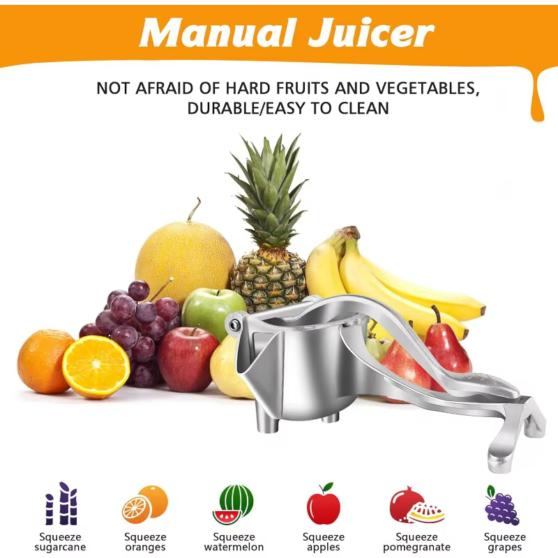 Presse-agrumes manuel, presse-jus de fruits, outil d'extraction d'agrumes robuste et détachable, presse-agrumes en alliage métallique de qualité supérieure