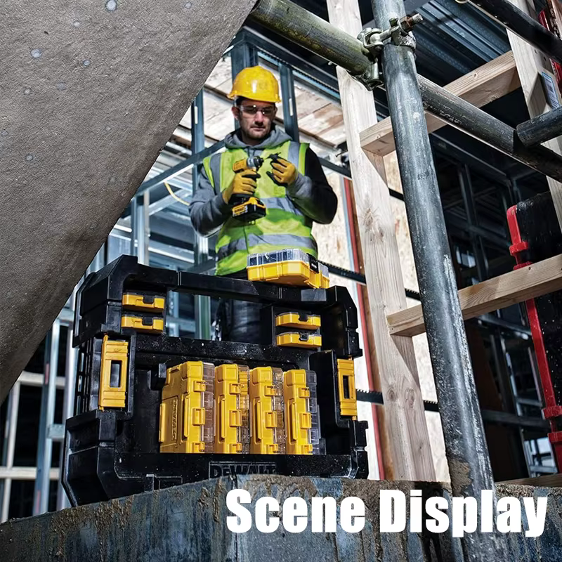 DEWALT DT70716-QZ système TSTAK outil électrique accessoires boîte empilable amovible Portable stockage en plastique mallette à outils de transport