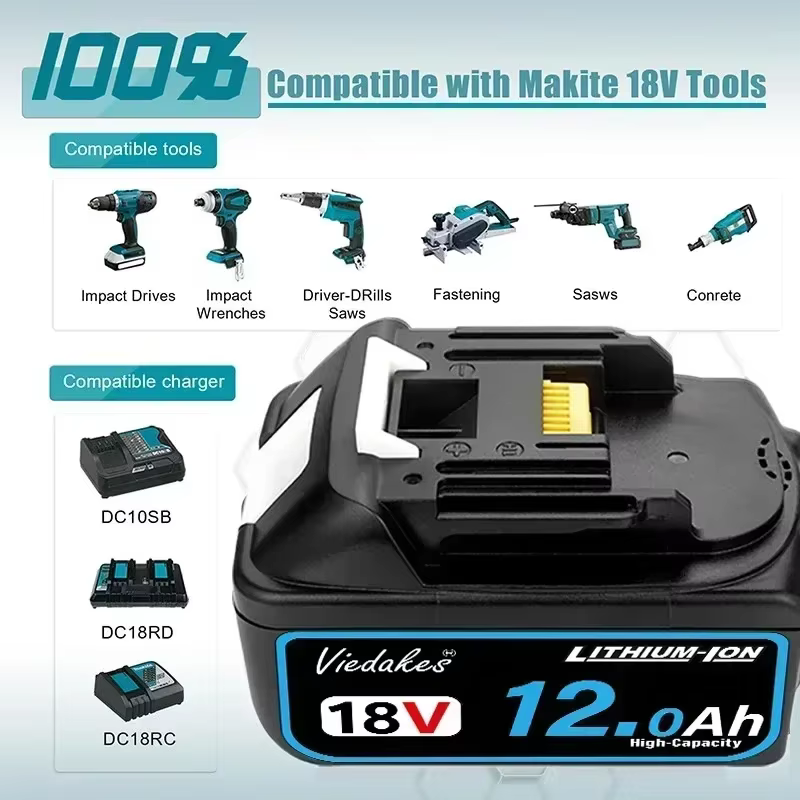Pour makita 18V 8Ah batterie d'origine BL1830 BL1860 BL1850B