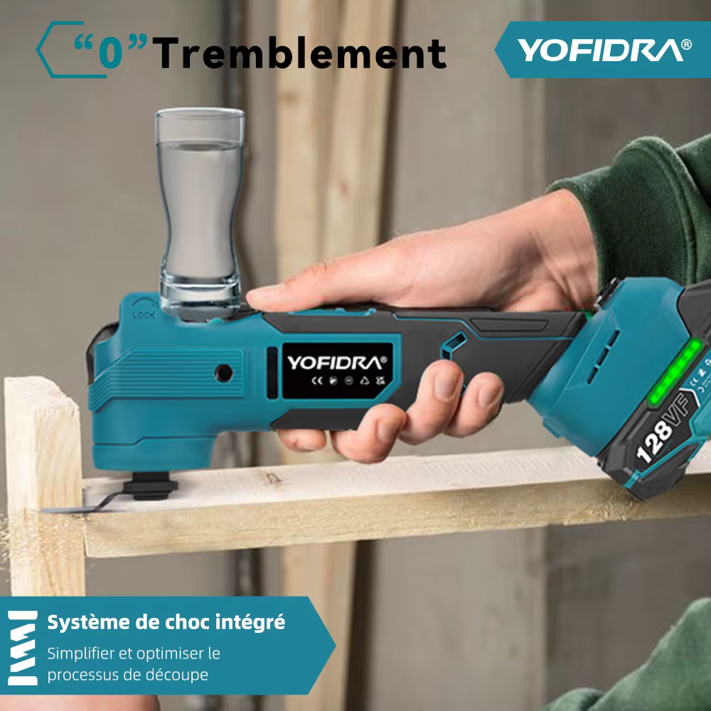 YOFIDRA 1000W oscillant outil multifonction scie électrique tondeuse coupe ponçage bricolage