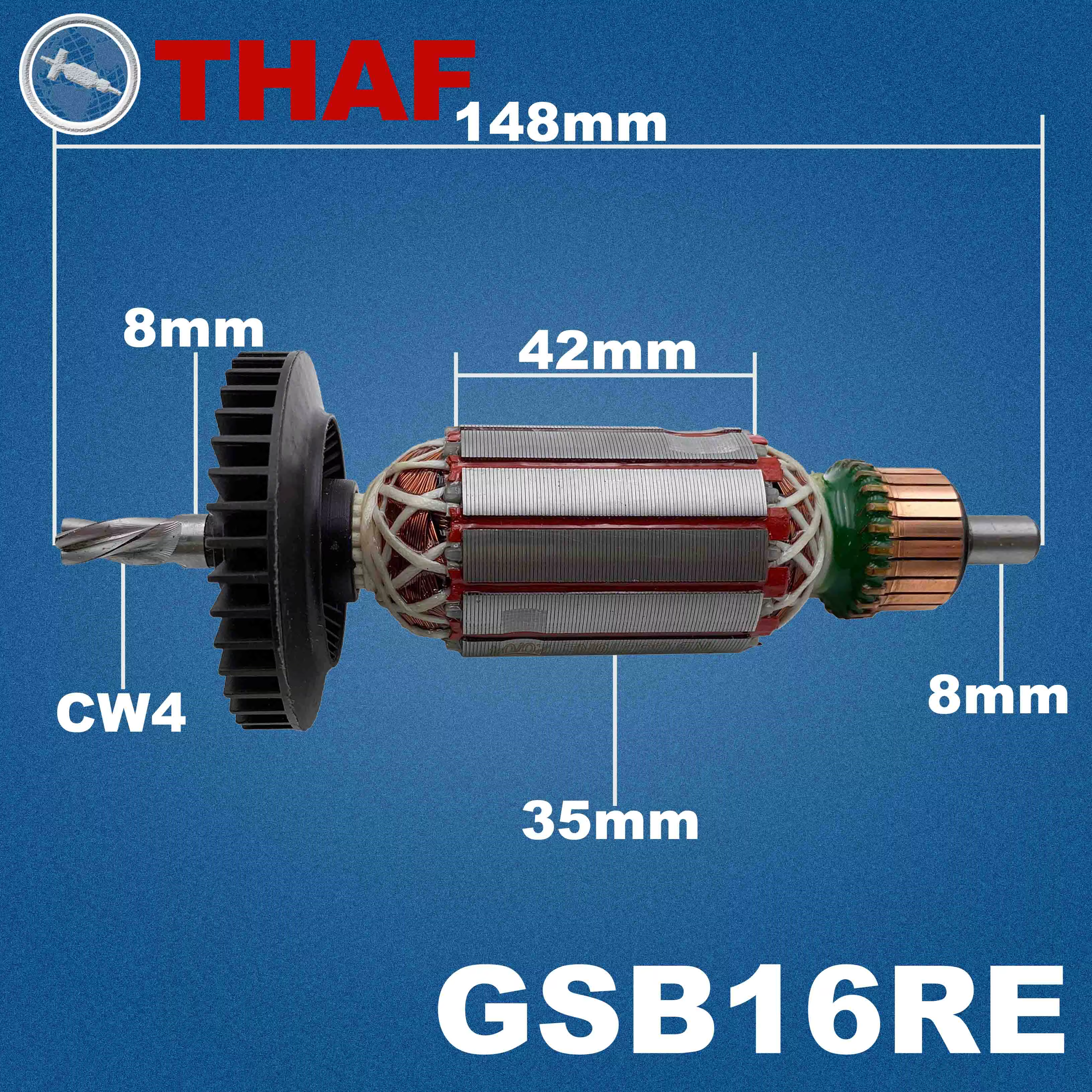 AC 220V 240V GSB16 GSB16RE Induit Rotor pour BOSCH GSB550RE Perceuse A Percussion Pièces de rechange GSB 16 GSB 16 RE GSB 550 RE