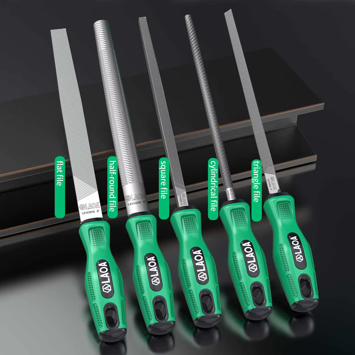 LAOA assortiment de fichiers ensemble 10 pièces outils à main de précision en acier à haute teneur en carbone pour métal bois bricolage affûtage professionnel lissage