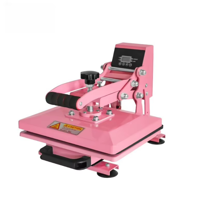 Machine de presse à chaud numérique, presse à chaud, machine de transfert de chaleur pour t-shirt, coulissant, qualité industrielle, rose, blanc, 23x30 pouces