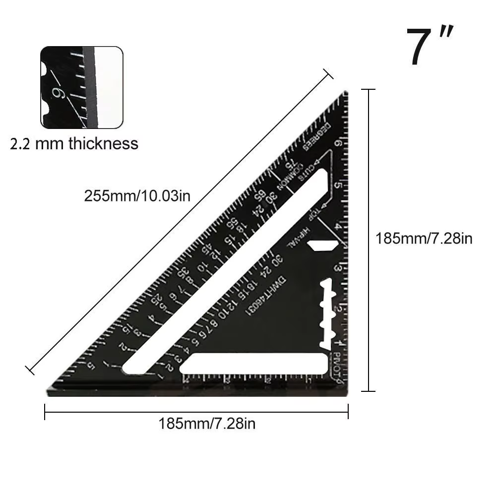 Règle triangulaire de 7 pouces