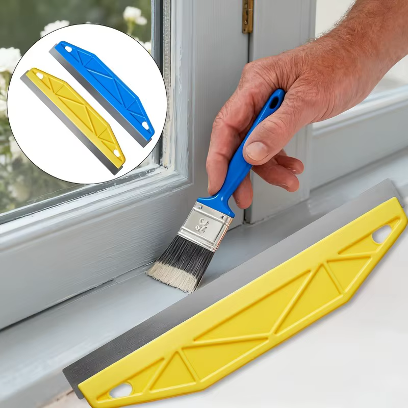 Bordureur de peinture jaune robuste de 12 pouces avec poignée ergonomique et outil
