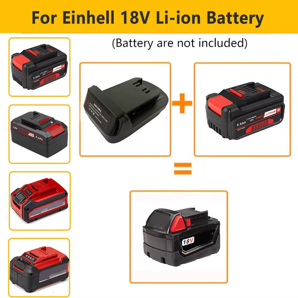 Adaptateur de batterie EIN18MIL pour Einhell vers Milwaukee