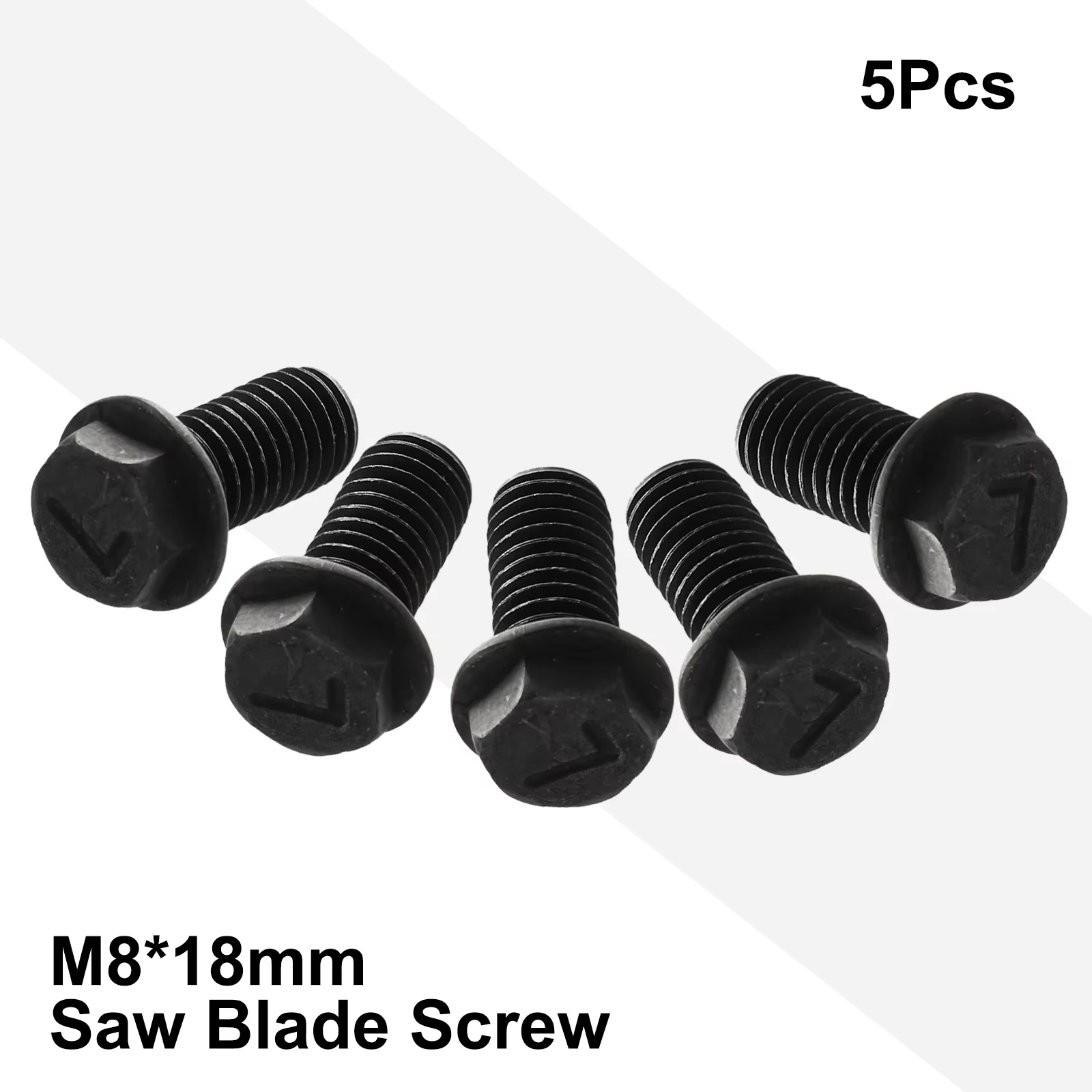 Lames de scie en métal, boulon M8 x 20 mm, filetage gauche, tête hexagonale, bride pour machines-outils de découpe, lame de scie noire, vis pour Ryob