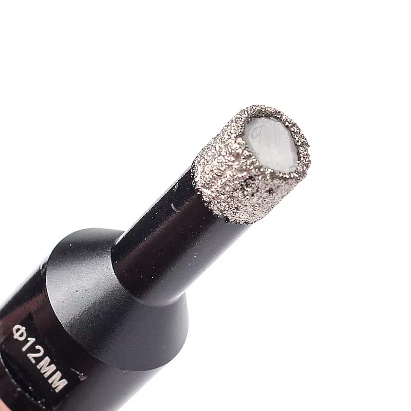 Scie cloche diamantée brasée sous vide à filetage M14 de 6-12 mm pour carrelage céramique